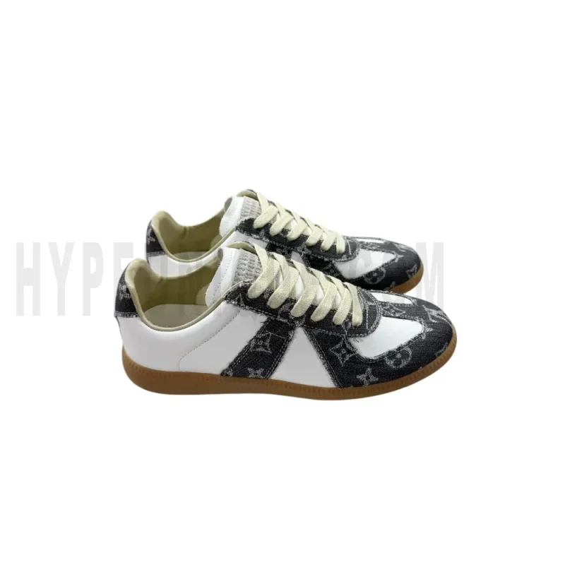 MM Mm6 Replica Low-Top Leather White Dark Gray Sneakers