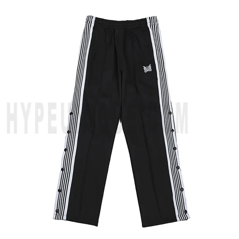 Needles Butterfly Embroidered Snap Button Pants