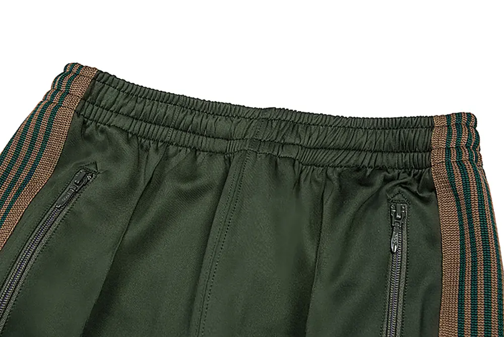 Back detail view of the green pants
