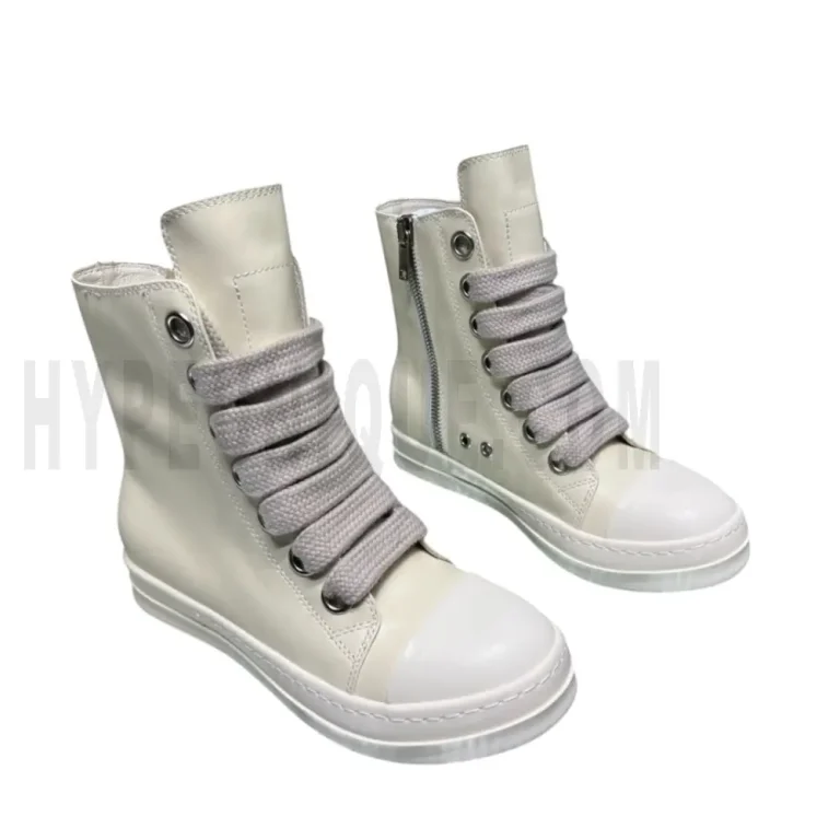 R1ck 0wens Beige Hollywood Jumbolace Sneakers