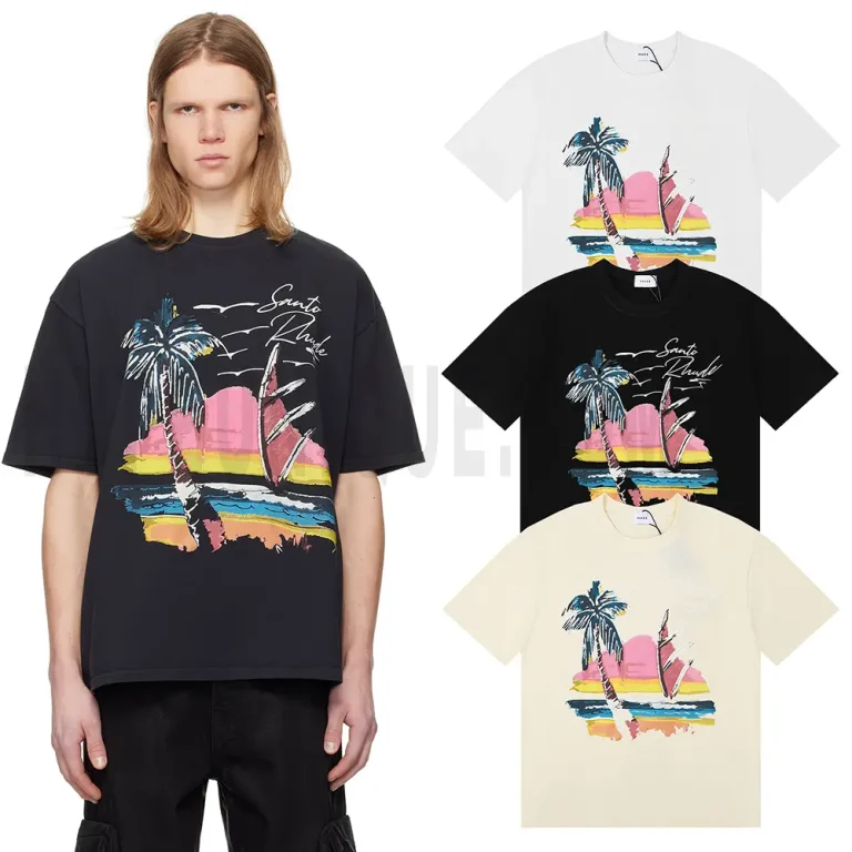 Rhude Beach-Print T-Shirt
