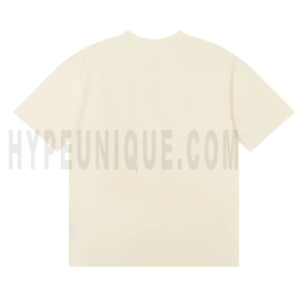 The back of the beige clothes