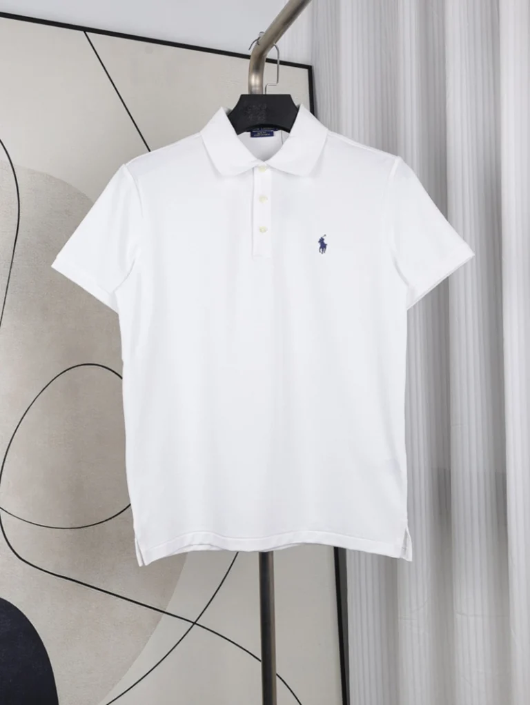 White Logo Polo