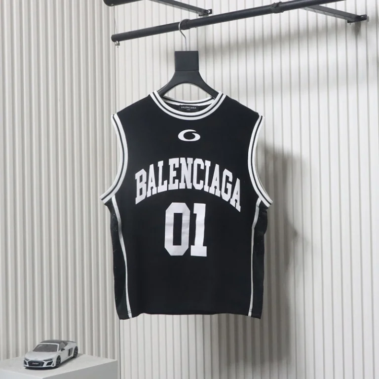 Wool Intarsia Basketball Vest