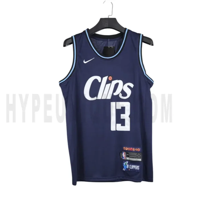 Youth Fanatics Paul George Navy LA Clippers Fast Break Jersey - City Edition