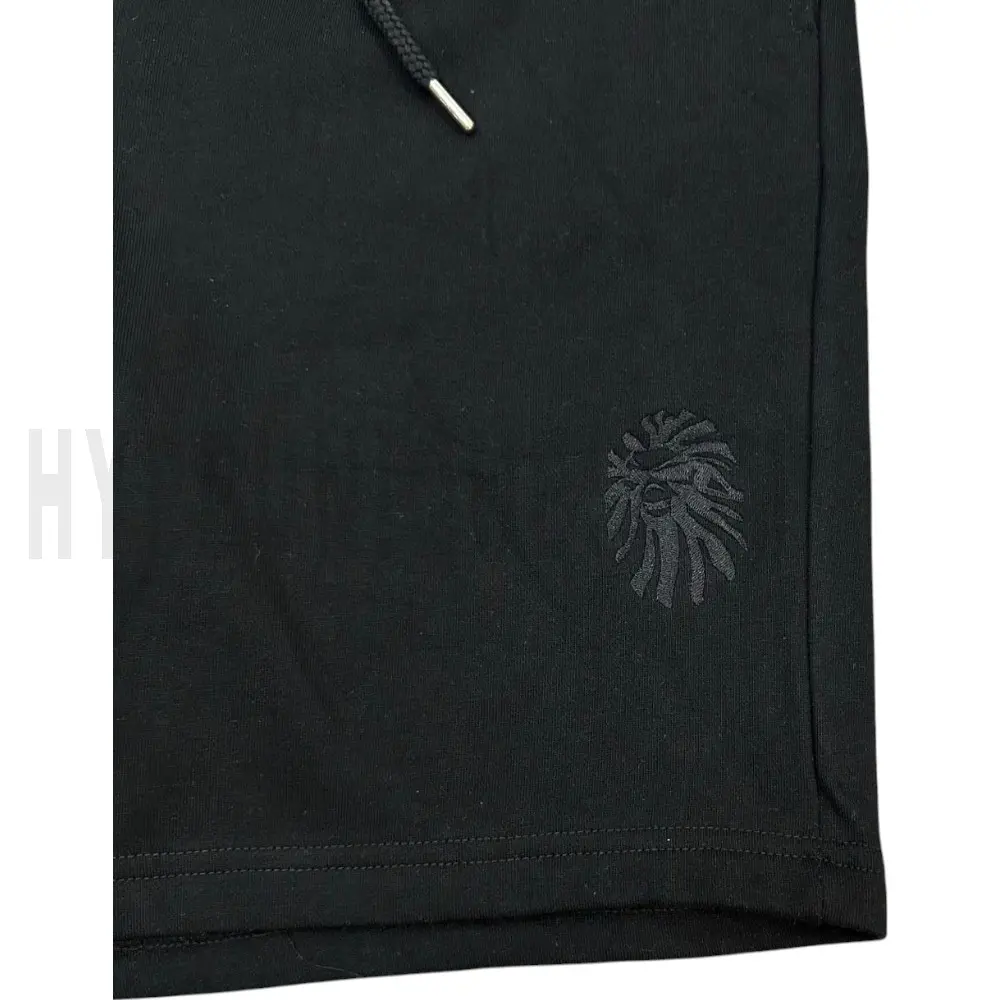 Embroidered graphic on the front of the shorts