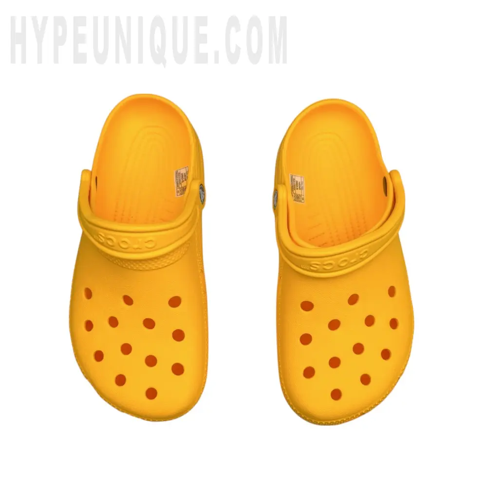 A pair of the yellow shoes