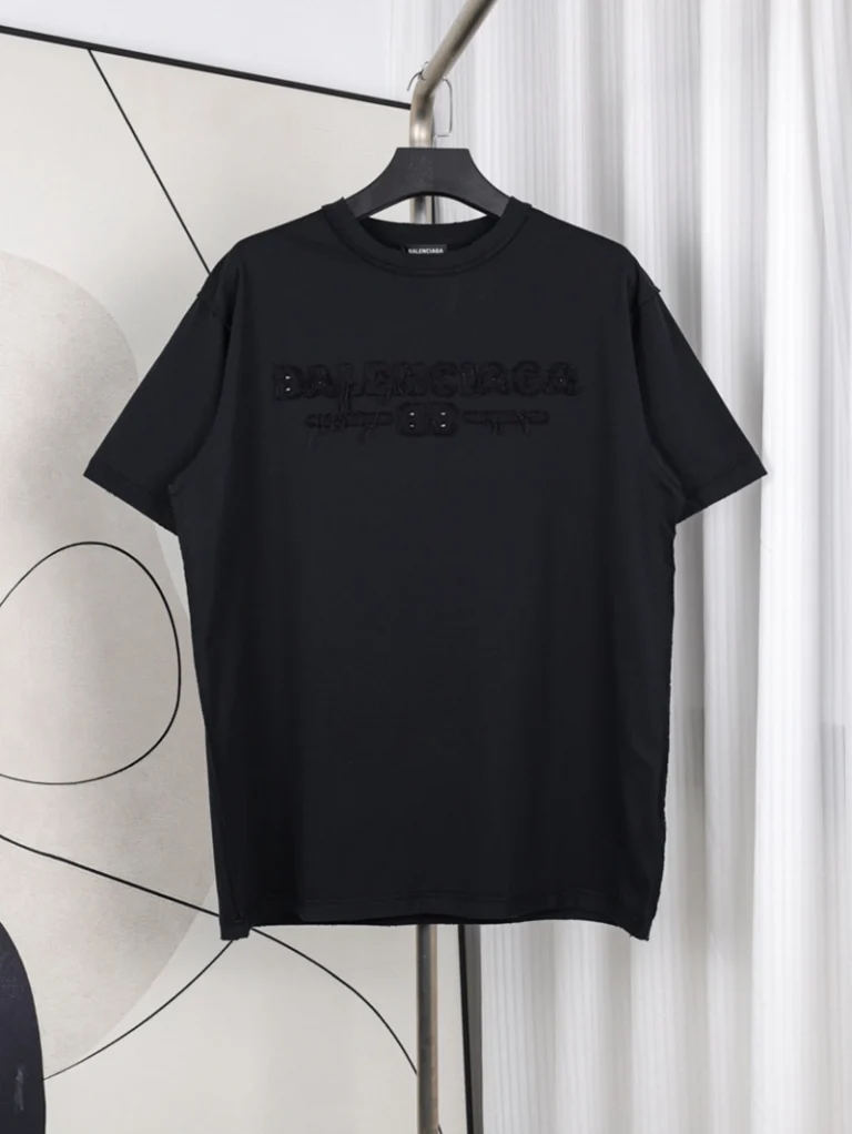 Destroyed Patch Embroidered Logo T-Shirt