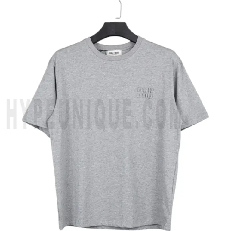 Heather Grey Embroidered Logo T-Shirt