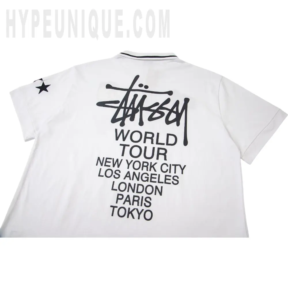 Printed graphic on the back of the garment