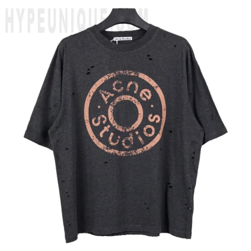Acne Studios Distressed Circle Logo T-Shirt