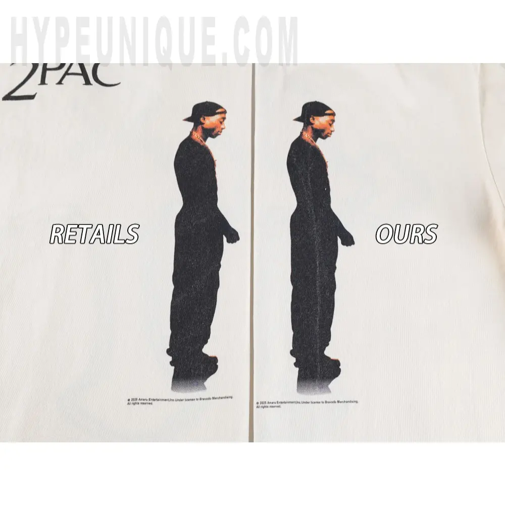 Printed graphic on the back of the garment