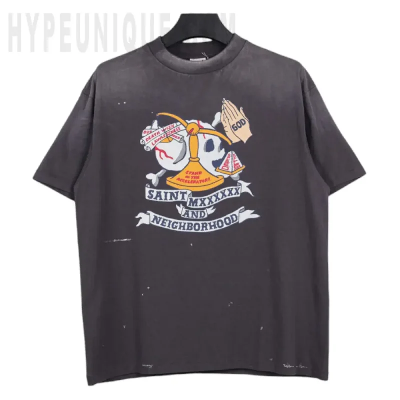 Saint Michael x Neighborhood ’Death & Prayers‘ T-Shirt