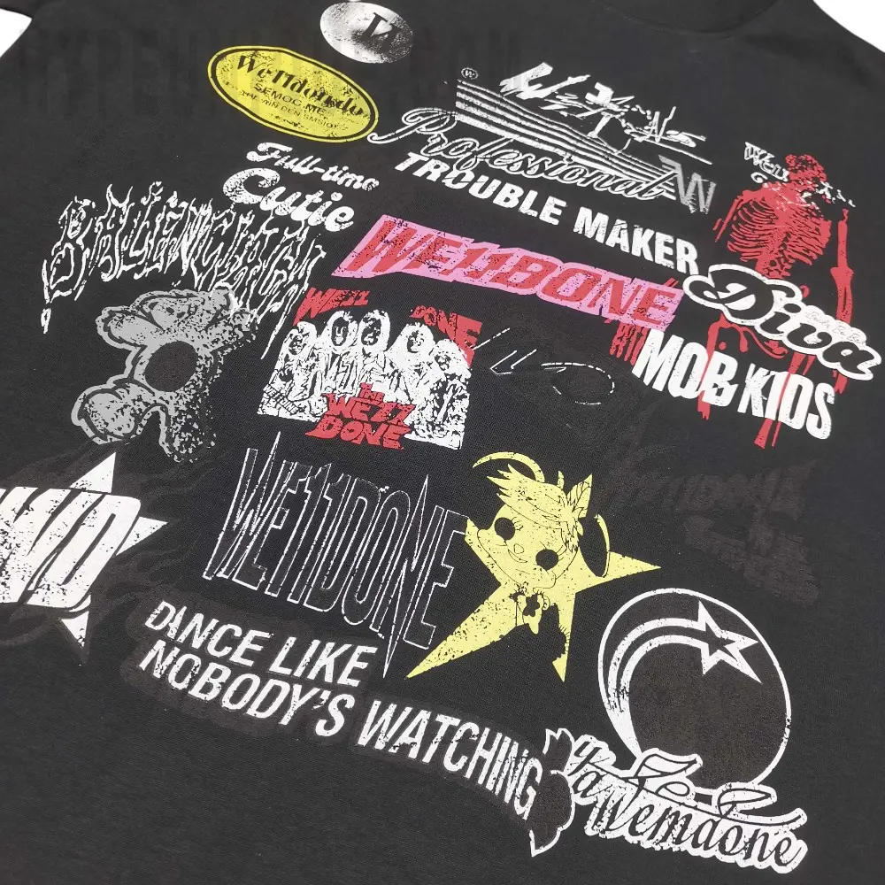 Printed graphic on the front of the garment