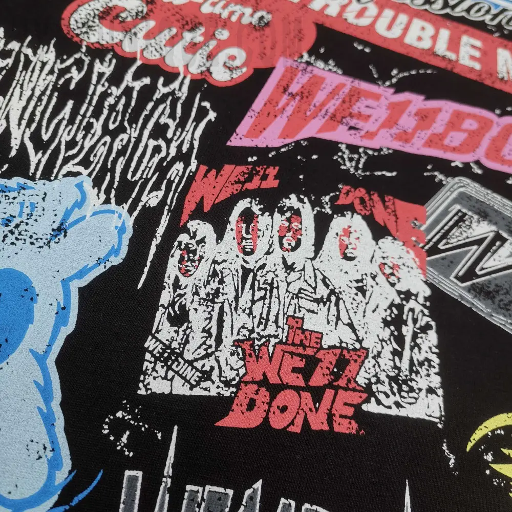 Printed graphic on the front of the garment