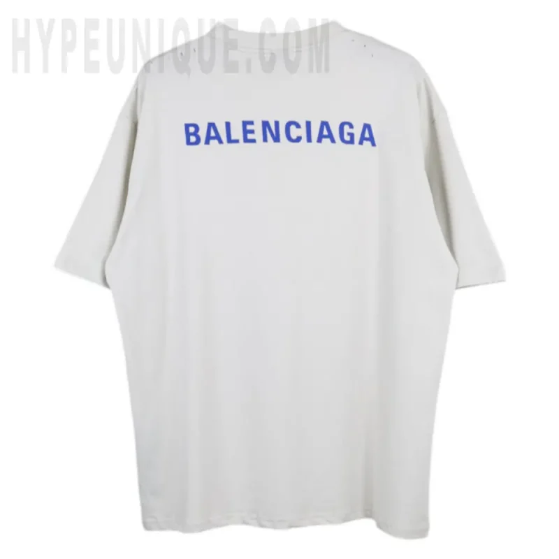 Back T-Shirt Medium Fit in Dirty White/Blue