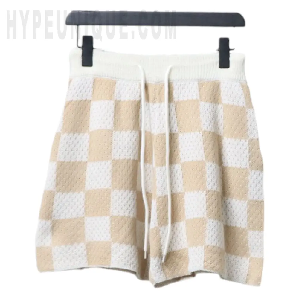 Checkered Crochet Shorts