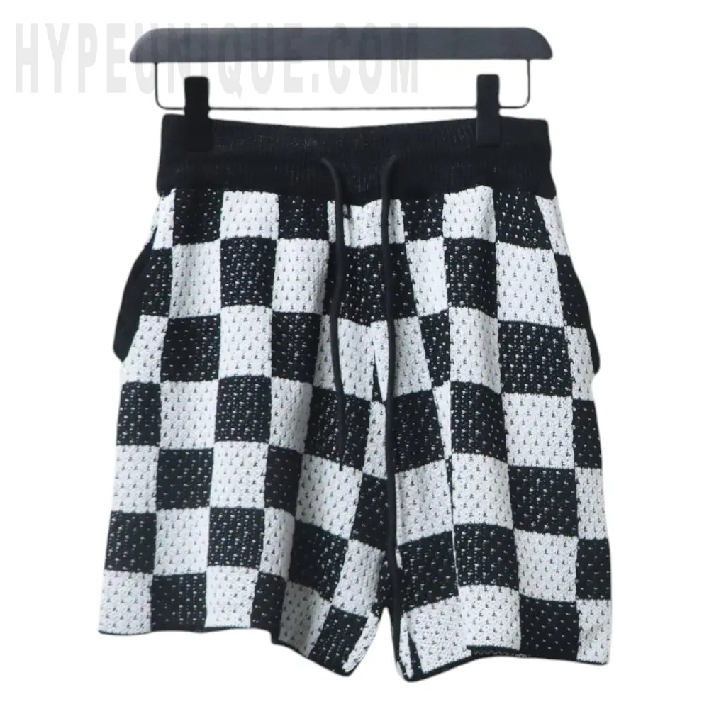 Checkered Crochet Shorts