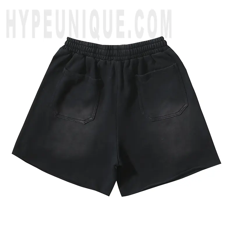 The back of the black shorts