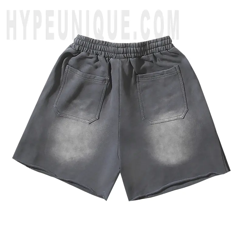 The back of the gray shorts
