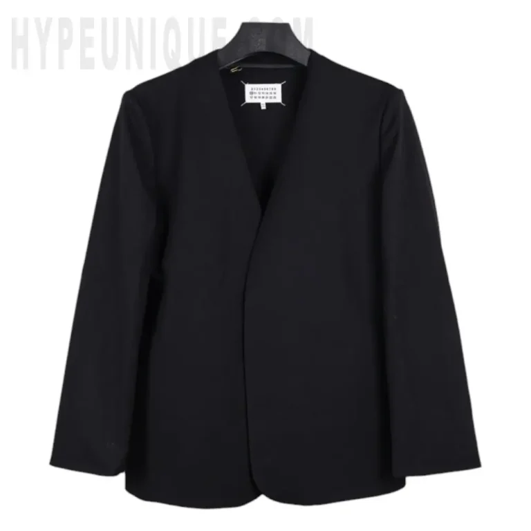 Minimalist Black Open-Front Blazer