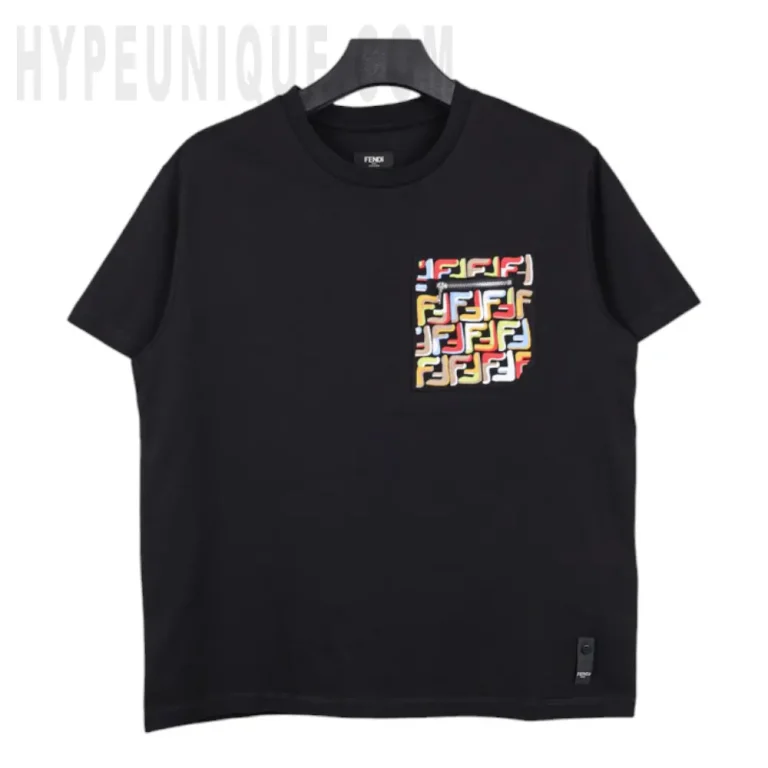 Monogram Pocket Black T-Shirt
