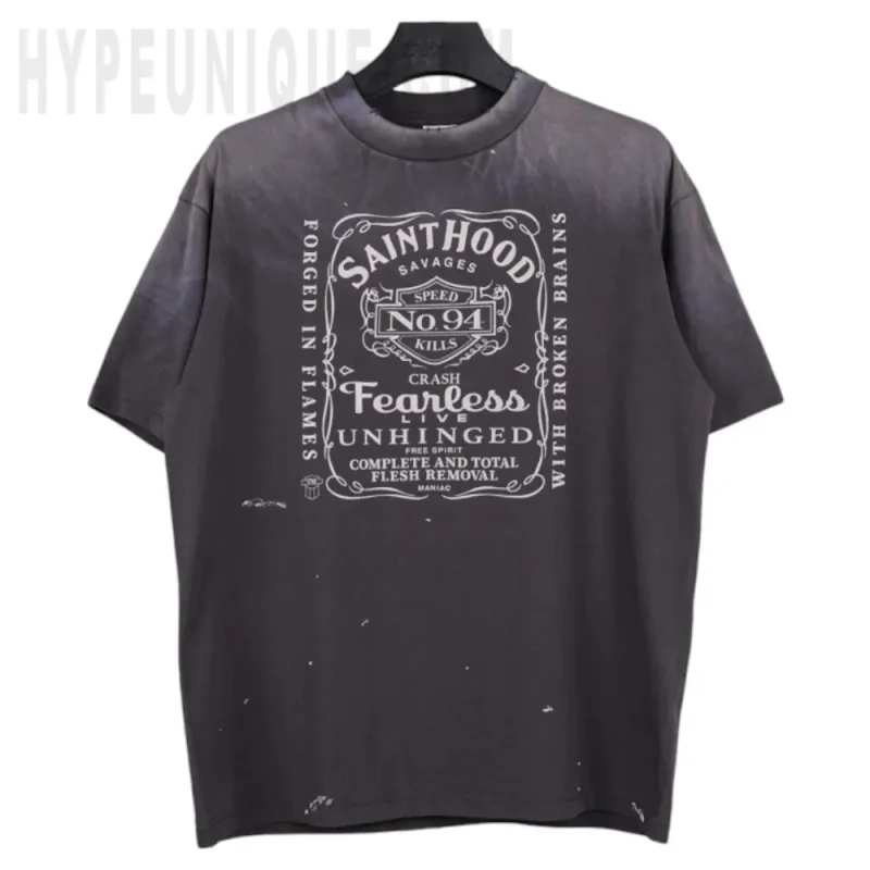 Saint Michael Fearless Graphic Washed T‑Shirt