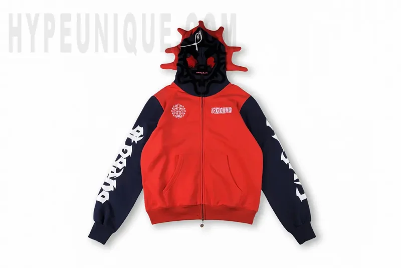 Almighty II Gang Full Zip Hoodie (Red/Navy)