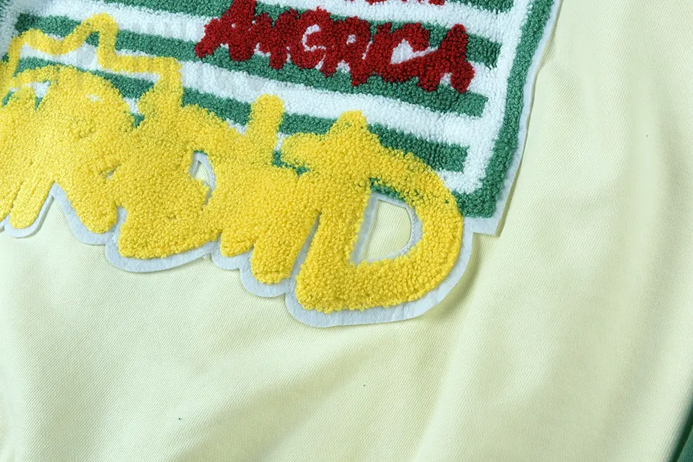 Close-up view of the hem of the clothes