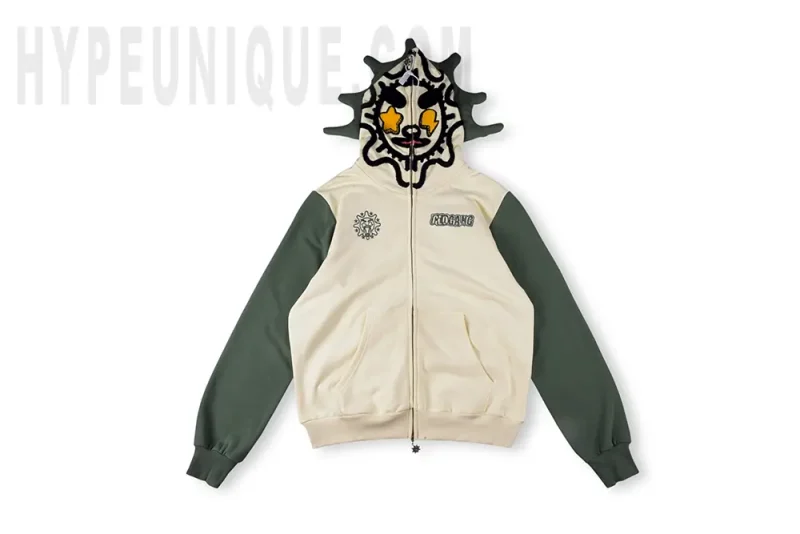 Glomerica Full Zip Hoodie (Cream/Sage)