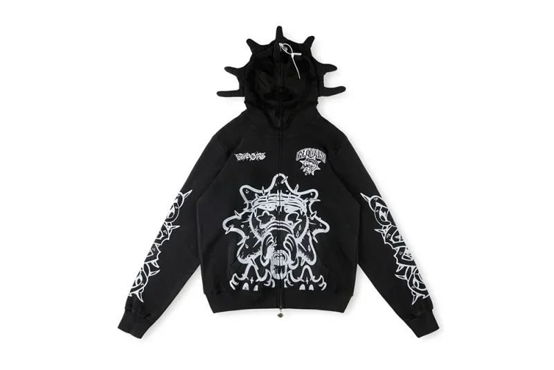 Glory Thorn Full Zip Hoodie (Black)