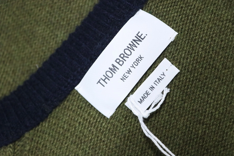 TB Colorblock Wool Crewneck Sweater
