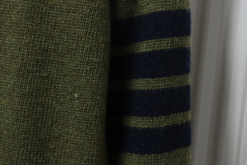 TB Colorblock Wool Crewneck Sweater