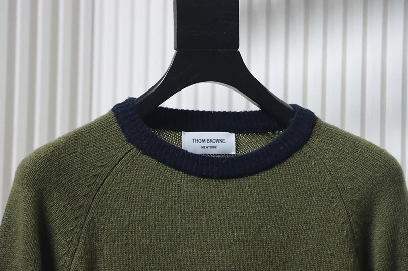 TB Colorblock Wool Crewneck Sweater