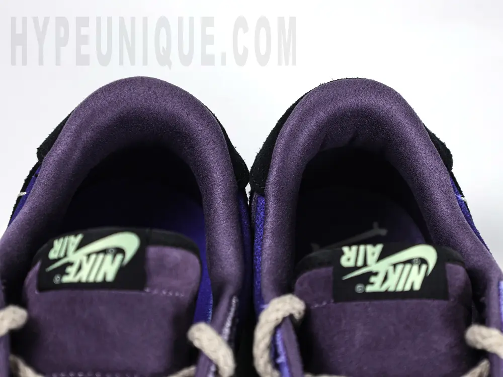 the purple shoe box