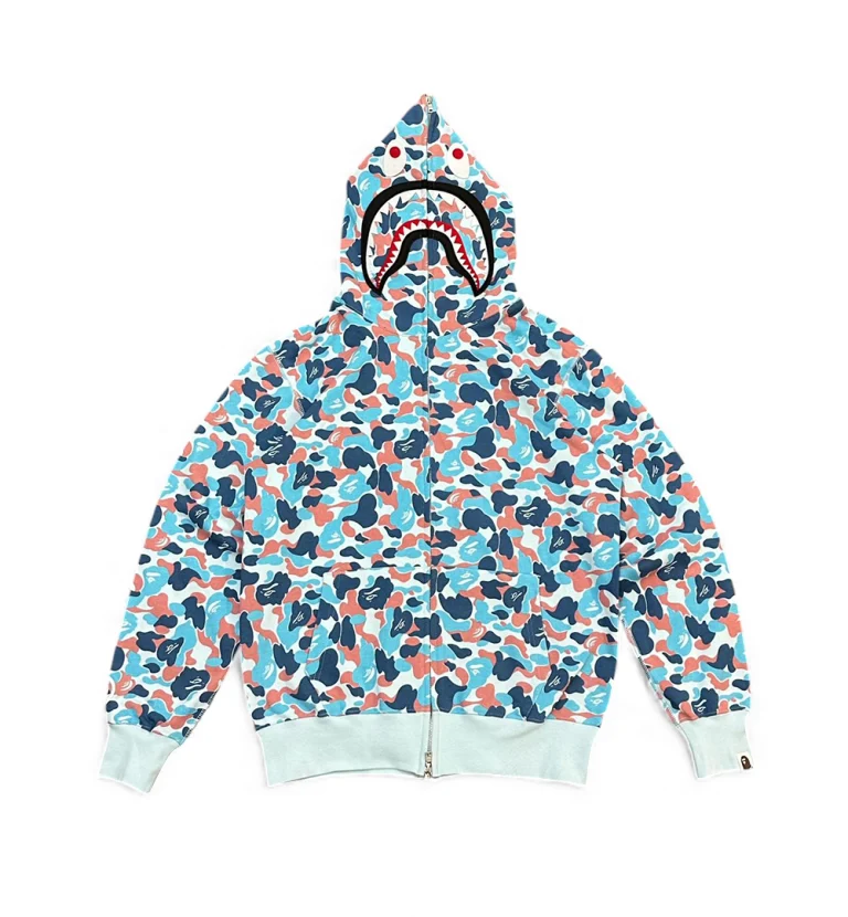 Blue hoodie front view