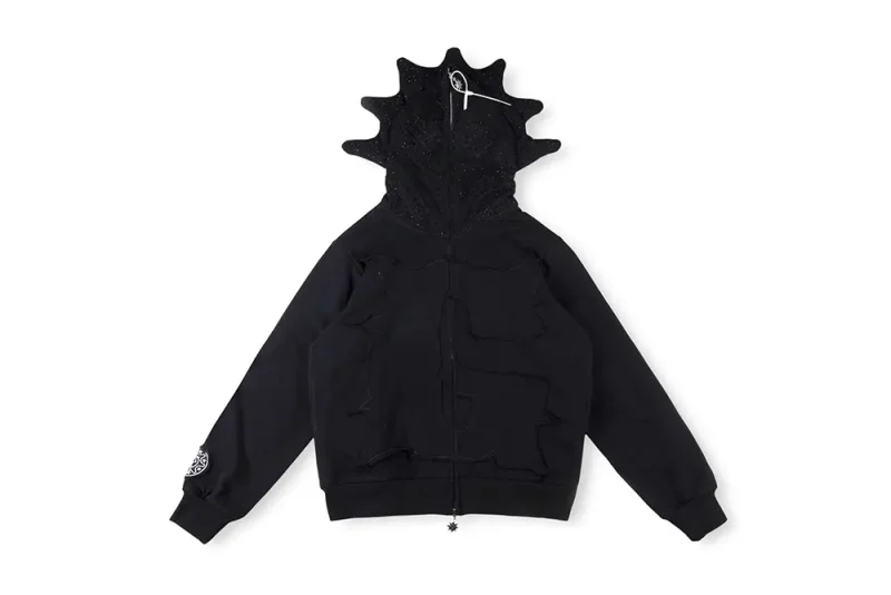 Blackout Rhinestone Hoodie (Black)