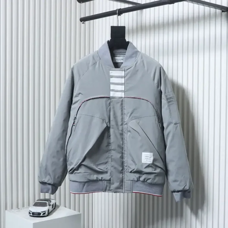 TB Four-Stripe Baseball Jacket