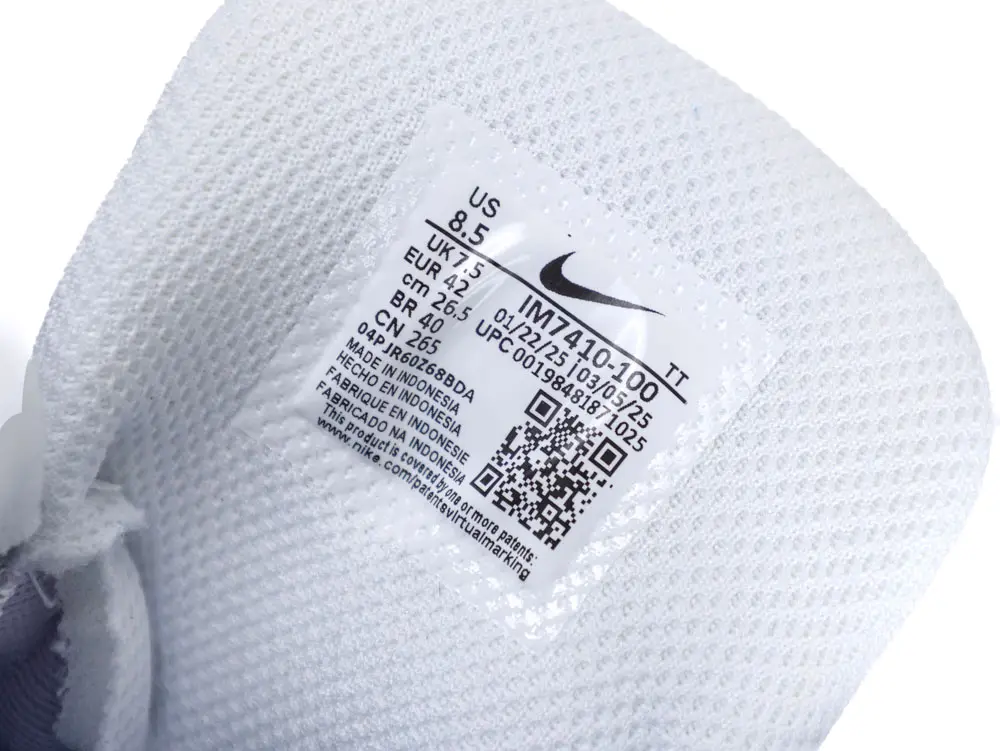 the size label