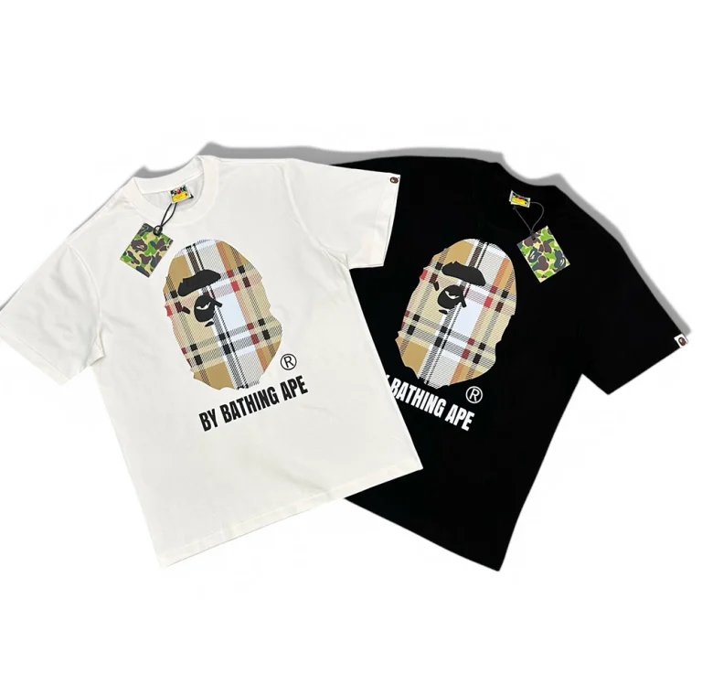 BAPE Check Camo Ape Head Tee