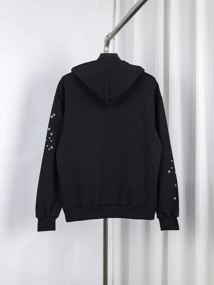 the back of the hoodie