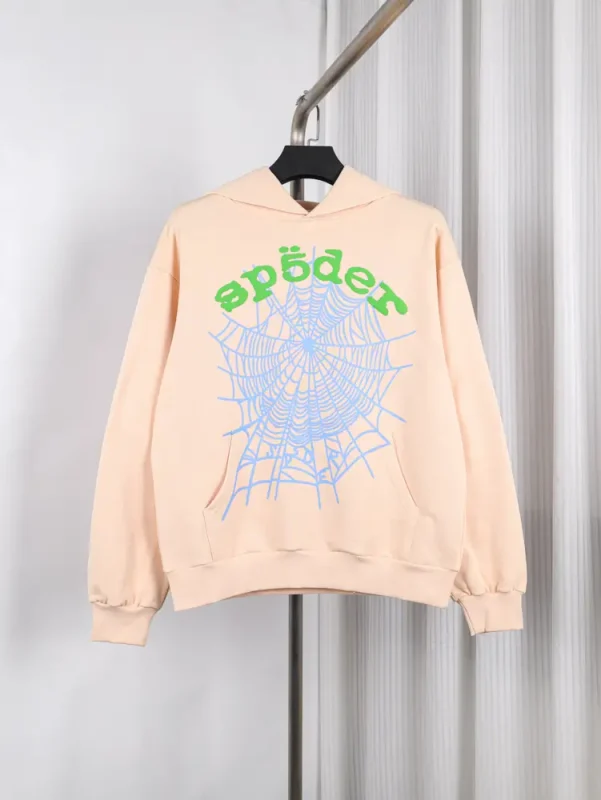 Sp5der OG Web V2 Hoodie in Cream