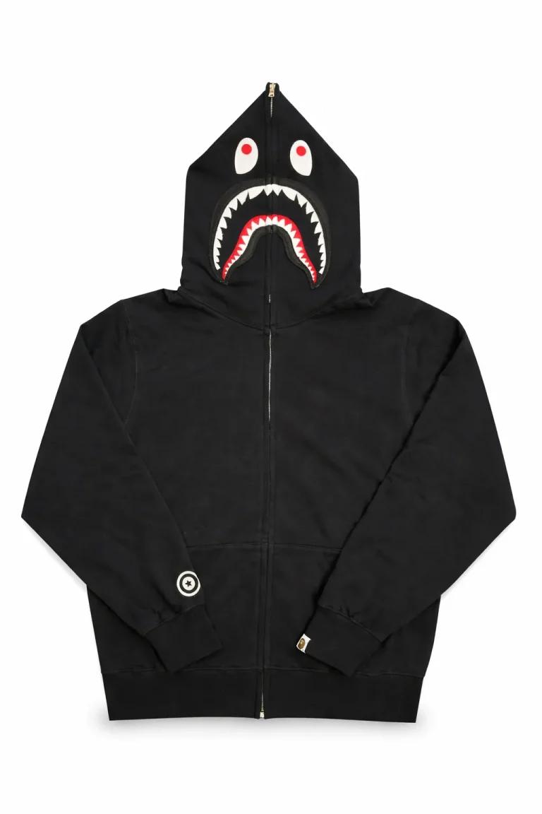 A BATHING APE 1ST CAMO Shark Hoodie color Black