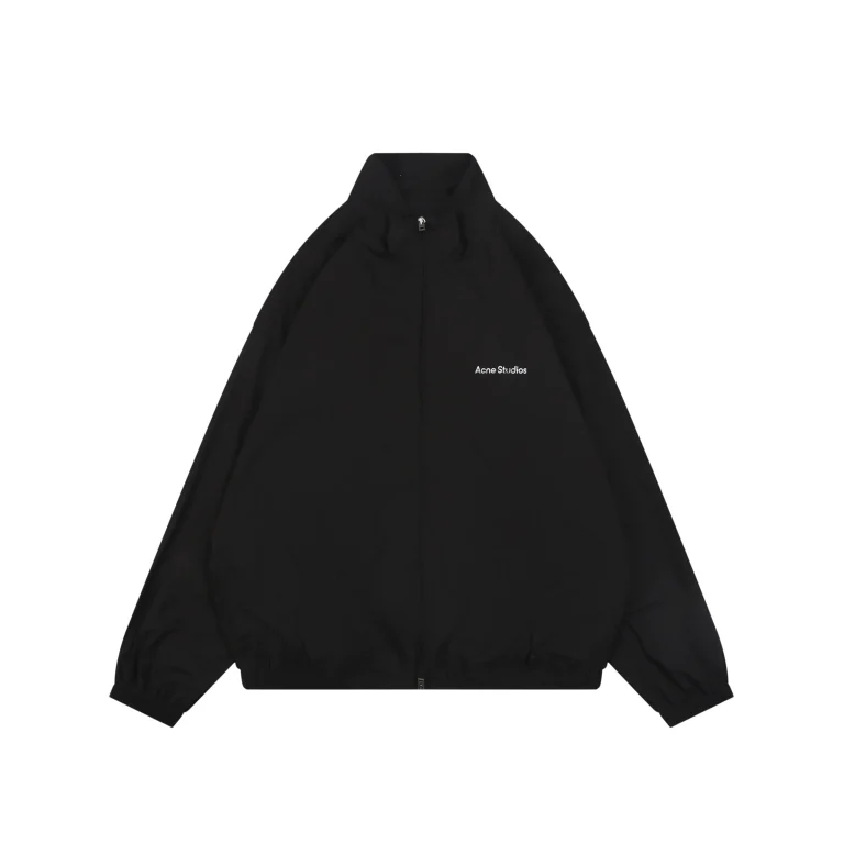 Acne Distressed Letter Print Cotton Jacket