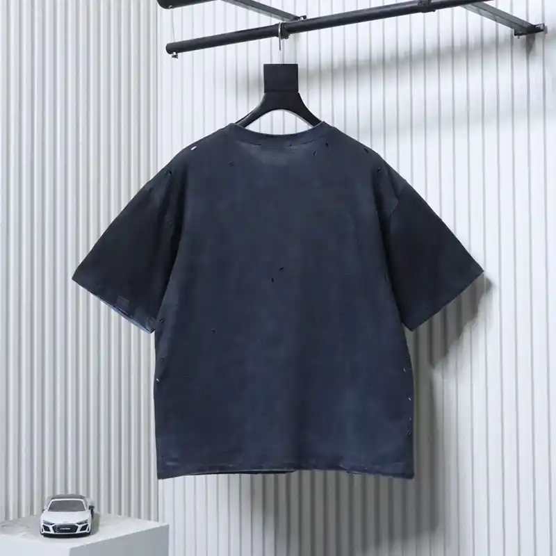 Acne Distressed Sandblasted Logo Print T-Shirt
