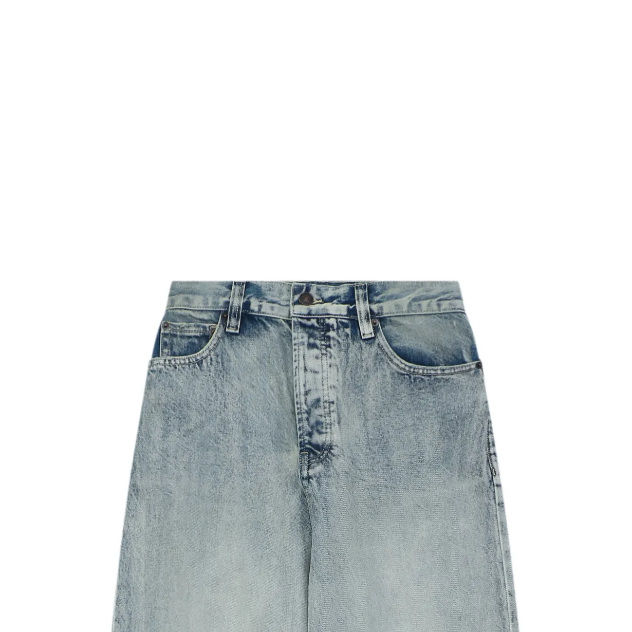 Close up detail of jeans