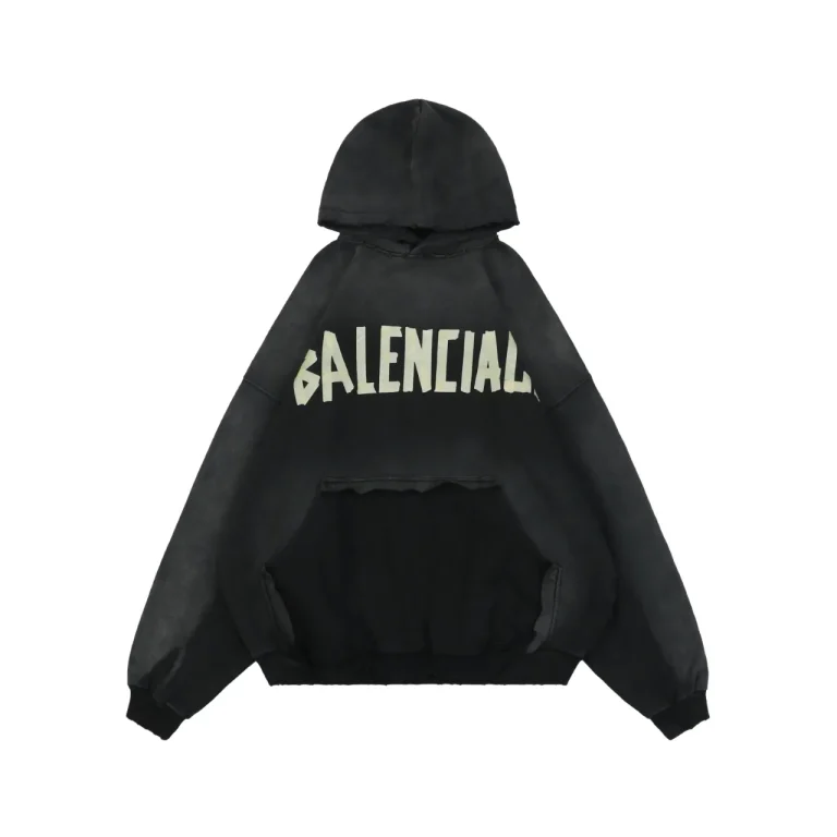 Balenciaga Yellow Tape Print Hoodie