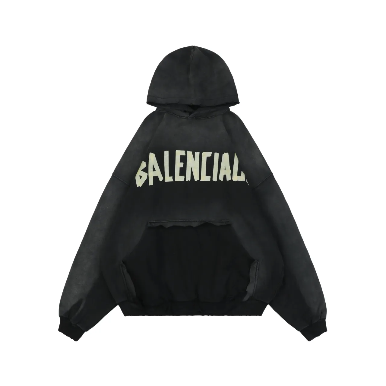 Balenciaga Yellow Tape Print Hoodie