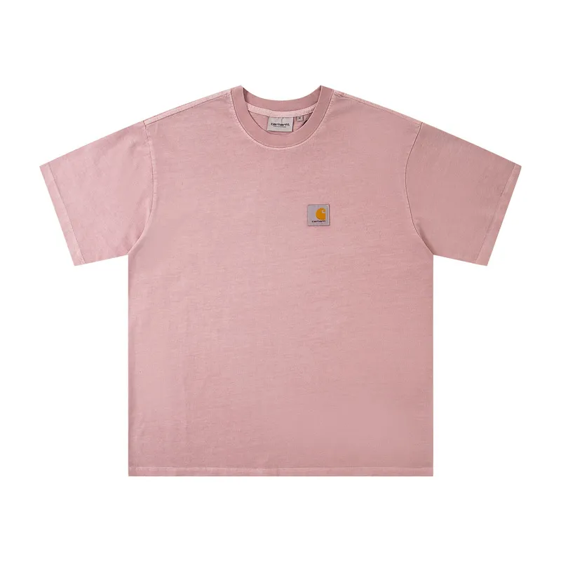 Carhartt WIP Washed Logo Patch T-Shirt color Pink