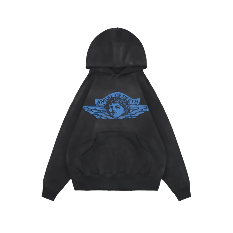 Saint Michael Angel Rebirth Distressed Hoodie